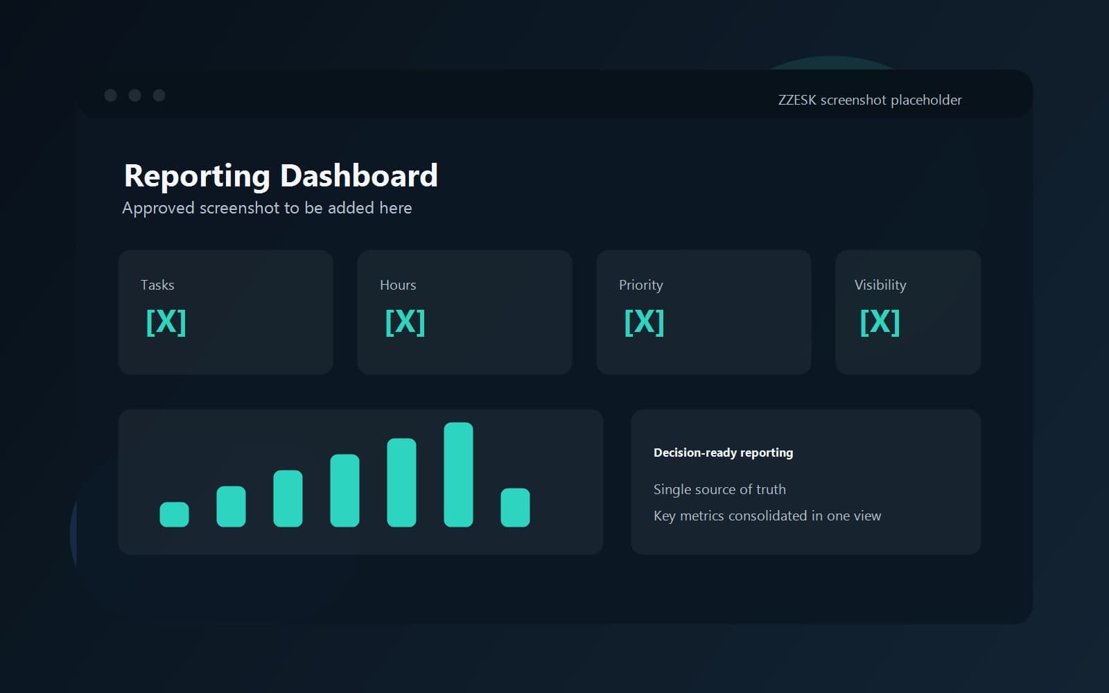 Placeholder screenshot for a reporting dashboard case study